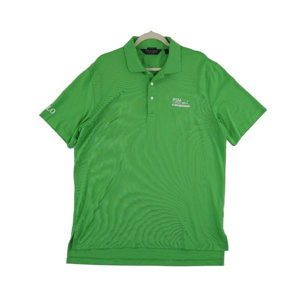 Polo Golf Ralph Lauren Golf Shirt Men's Large Green RSM Performance Stripe